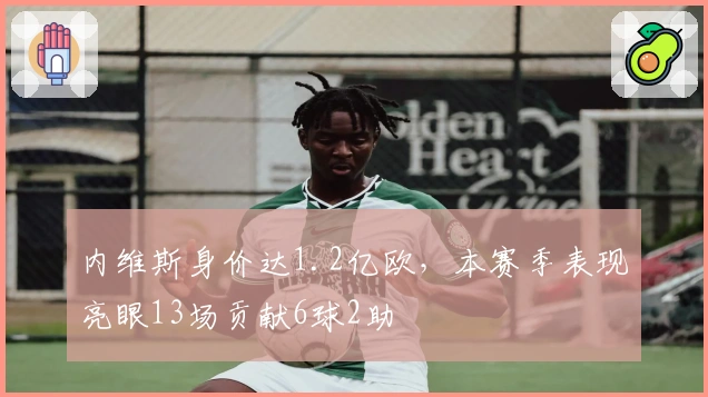 内维斯身价达1.2亿欧，本赛季表现亮眼13场贡献6球2助
